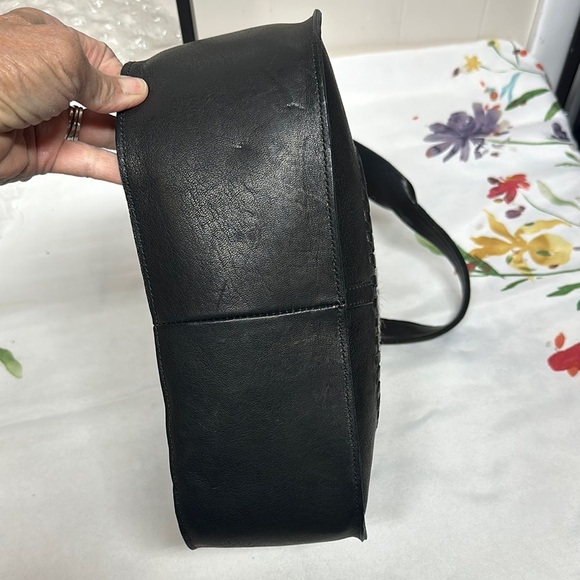 SAS Black and White Shoulder Bag with Zebra Print Leather/ calfskin - Picture 8 of 16